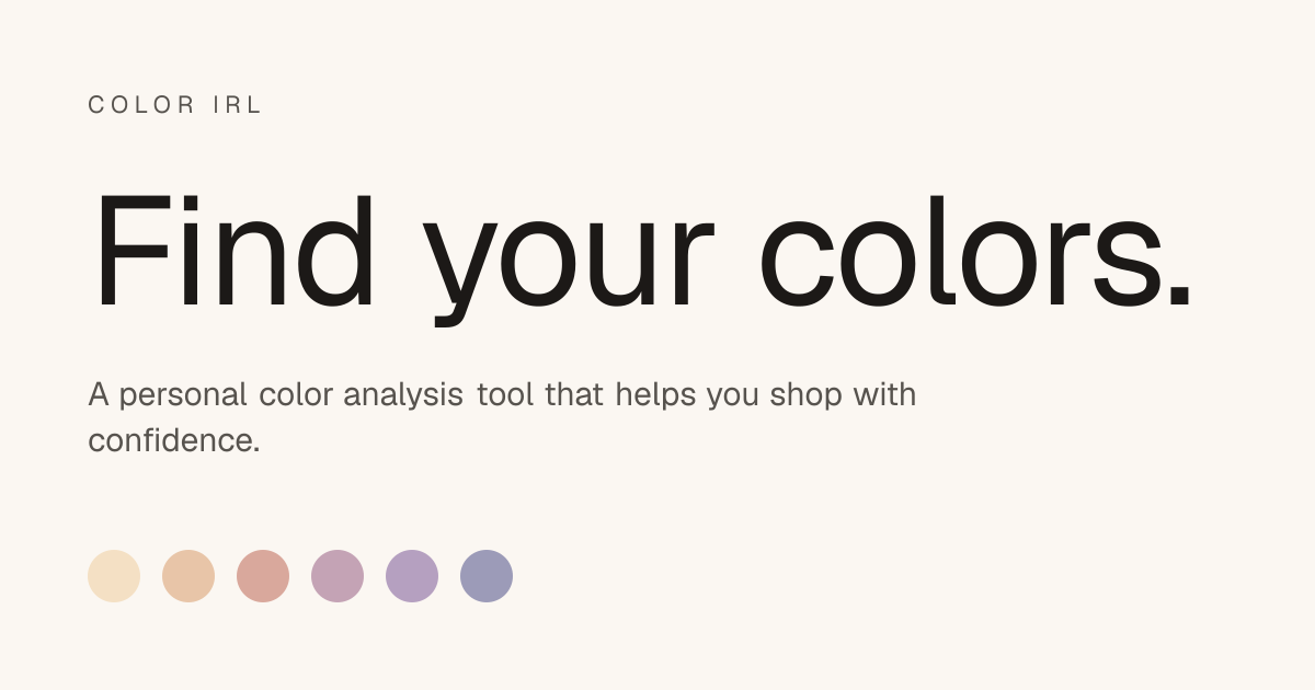 Color IRL — Find your colors.